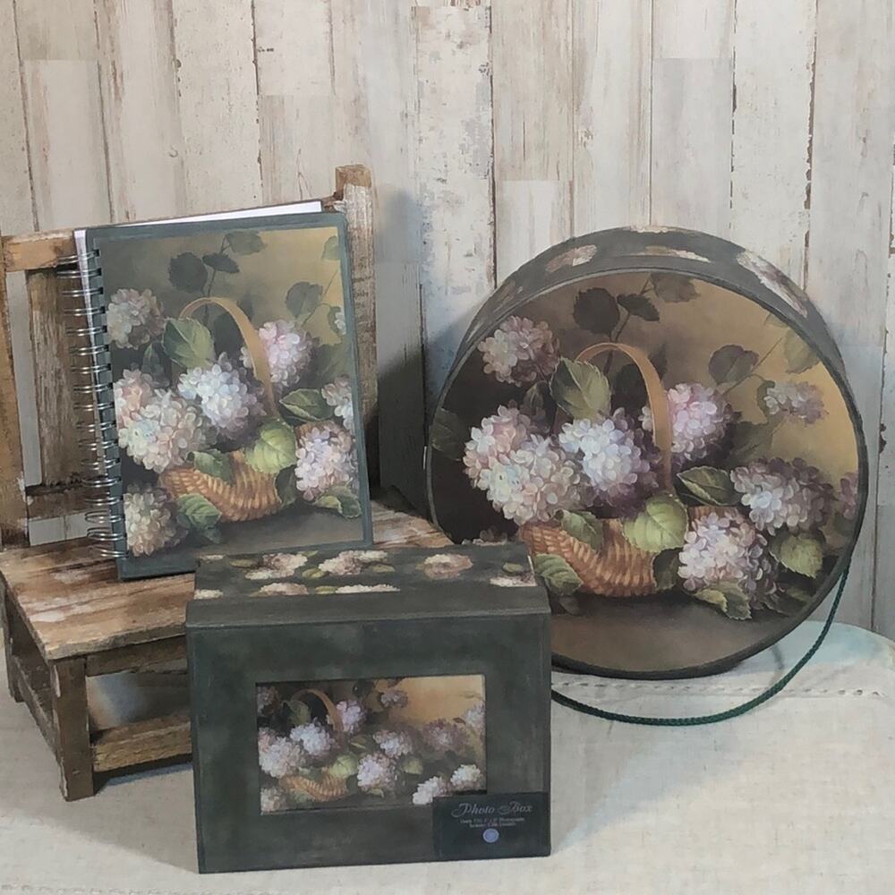 Stunning Watercolor Hydrangea 3-Pc Gift Set from Tri-Coastal Design